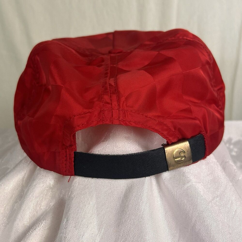 Vintage Somers Indiana Snapback Hat Red Checkerboard Nylon Rope Trim Trucker Cap - Picture 3 of 10